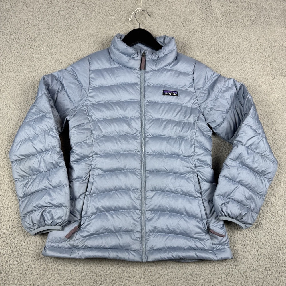 Patagonia Kids Large 12 Down Sweater Puffer Jacket Blue 68233FA21 Youth Coat